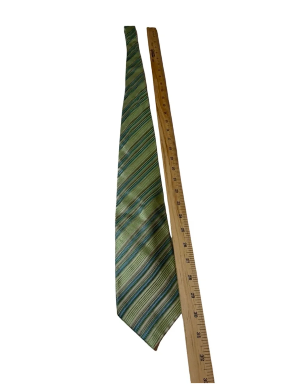 Kenzo Silk Tie Green Blue Striped Made In Italy Designer Neck Tie Luxury